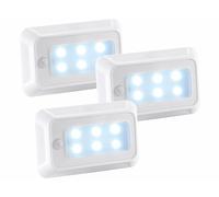 Lunartec 3 veilleuses LED à piles avec détecteur de mouvement