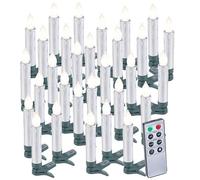 Lunartec 30 bougies LED pour sapin de Noël avec télécommande - coloris Argent