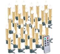 Lunartec 30 bougies LED pour sapin de Noël avec télécommande - coloris Or