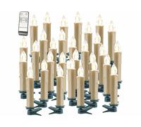 Lunartec 30 bougies LED sans fil avec télécommande XMS-35.r - Doré
