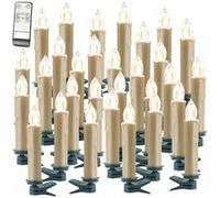 Lunartec : 30 bougies LED sans fil avec télécommande XMS-35.r - Doré G