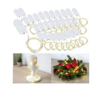 Lunartec 30 guirlandes lumineuses à piles avec 24 micro LED blanc chaud - 1,2 m