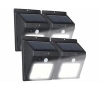 Lunartec 4 appliques murales solaires LED 100 lm WL-100.solar avec détecteur de mouvement