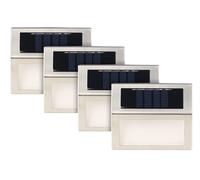Lunartec 4 appliques solaires LED rectangulaires en acier
