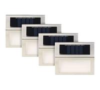 Lunartec 4 appliques solaires LED rectangulaires en acier