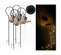 Lunartec 4 arrosoirs décoratifs solaires avec éclairage LED et capteur d'obscurité