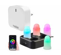 4 bougies LED RVBB connectées rechargeables LEDK-4 avec passerelle réseau