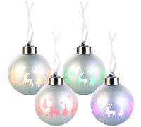 Lunartec 4 Boules de Noël à LED Couleur Changeante