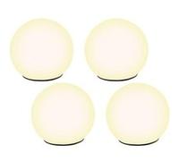 Lunartec 4 boules lumineuses à LED solaires Ø 9 cm