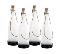 Lunartec 4 bouteilles à LED solaires - blanc chaud