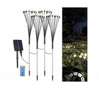 Lunartec 4 décorations lucioles lumineuses solaires télécommandées pour jardin