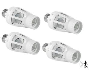 Lunartec 4 douilles de lampe E27 à détecteur de mouvement