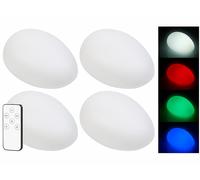 : 4 galets lumineux solaires à LED RVBB télécommandés