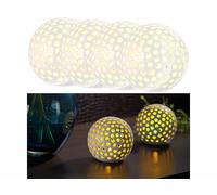 Lunartec 4 lampes décoratives LED sans fil en céramique
