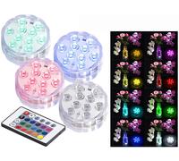 Lunartec 4 lampes immersibles à LED RVB avec télécommande - 75 mm