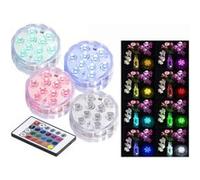4 lampes immersibles à LED RVB avec télécommande - 75 mm Lunartec