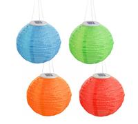 Lunartec 4 lampions LED solaires colorés Ø 30 cm