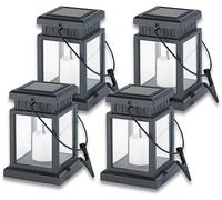 Lunartec 4 lanternes solaires à LED design asiatique