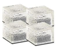 Pavé solaire à LED - LUNARTEC - Pack de 4 - RVB - Energie solaire - Extérieur