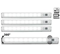 Lunartec 4 Réglettes LED avec détecteur de mouvement - blanc froid