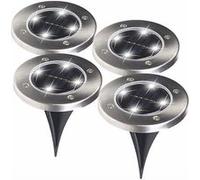 Lunartec : 4 spots solaires 200 lm avec piquet