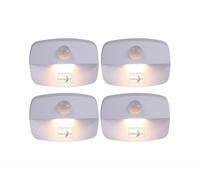 Lunartec 4 veilleuses LED à piles avec détecteur de mouvement