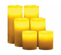 Lunartec 6 bougies à LED en cire avec télécommande