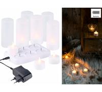 Lunartec 6 bougies plates à LED flamme scintillante