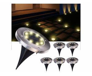 Lunartec 6 lampes solaires de sol LED blanc chaud