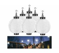 Lunartec Lampions solaires – 6 pièces Ø 20 cm – LED blanc chaud