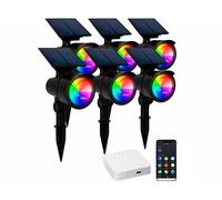 Lunartec 6 spots LED RGB-CCT avec Bluetooth, 50 lm, 1 W, IP44 incl. passerelle