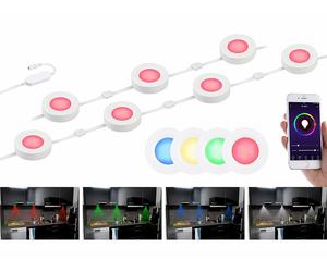 Lunartec 7 spots à LED RVBB encastrables connectés ULA-100