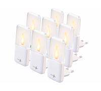 Lunartec 8 veilleuses secteur avec LED effet flamme et capteur d'obscurité