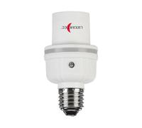 Lunartec Adaptateur pour culot d'ampoule E27 sur E27 avec détecteur de luminosité et de son