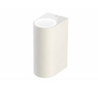 Lunartec Applique murale arrondie double faisceau up & down culot GU10 - blanc