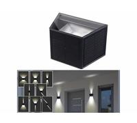 Lunartec Applique murale LED solaire double faisceau up & down