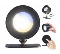 Applique murale rechargeable avec LED CCT à intensité variable - coloris noir [Lunartec]