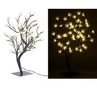 Lunartec Arbre lumineux 45 cm avec 64 fleurs à LED