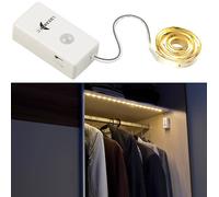 Lunartec Bande LED à piles 160 lm / 100 cm blanc lumière du jour - Avec détecteur PIR