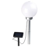 Borne lumineuse sphérique à LED Ø 20 cm avec effet lumineux rotatif & piquet [Lunartec]