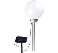 Borne lumineuse sphérique à LED Ø 20 cm avec effet lumineux rotatif & piquet [Lunartec]