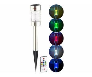 Lunartec Borne solaire à LED RVB télécommandée "Style"