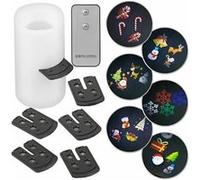 Lunartec : Bougie à LED avec projection de motifs de Noël G