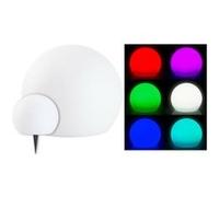Boule lumineuse à LED solaire télécommandée RVBB / 60 lm / IP67 / Ø 30 cm [Lunartec]
