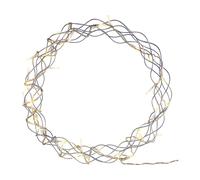 Lunartec Couronne lumineuse décorative 30 cm avec 32 LED blanc chaud