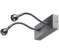 Lunartec Lampe murale de lecture double à col de cygne