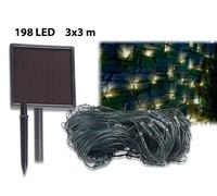 Lunartec Filet lumineux solaire avec 198 LED blanc froid - 3 x 3 m