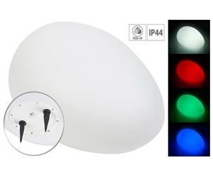 Lunartec Galet lumineux solaire à LED RVBB télécommandé