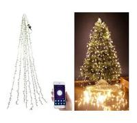 Lunartec Guirlande connectée pour sapin de Noël avec 8 fils et 320 LED