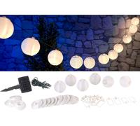 Lunartec Guirlande LED solaire blanc chaud avec 20 lampions - 6 m
